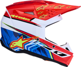 Alpinestars Youth SM3 Helmet Falcon Red Fluo/White/Blue/Yellow Fluo Small 8301327-3206-YS