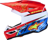 Alpinestars Youth SM3 Helmet Falcon Red Fluo/White/Blue/Yellow Fluo Small 8301327-3206-YS