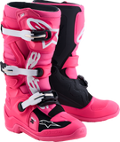 Alpinestars Youth Tech 7S Boots Fluorescent Pink/Black/White US 6, EU 39 – Part 2015017-3187-6