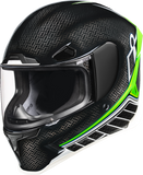 ICON Large Airframe Pro™ Carbon Hyperstrike Green Helmet 0101-20672