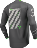 THOR Launchmode Futura Jersey Charcoal/Green, Large – Part Number 2910-8898