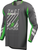 THOR Launchmode Futura Jersey Charcoal/Green XL 2910-8899