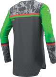 THOR Youth Sportmode Punk'd Jersey Charcoal/Green, Medium – Part Number 2912-2734