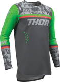 THOR Youth Sportmode Punk'd Jersey Charcoal/Green XL, Part Number 2912-2736