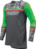 THOR Youth Sportmode Punk'd Jersey Charcoal/Green XL, Part Number 2912-2736