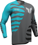 THOR Launchmode Shredder Jersey Charcoal/Aqua 3XL – Part Number 2910-8871