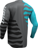 THOR Launchmode Shredder Jersey Charcoal/Aqua Medium, Part Number 2910-8867