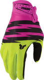 THOR Youth Launchmode Shockie Gloves Acid/Fuchsia Large 3332-2309