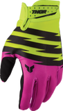 THOR Youth Launchmode Shockie Gloves Acid/Fuchsia Large 3332-2309