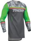 THOR Sportmode Punk'd Jersey Charcoal/Green Large 2910-8863