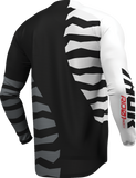 THOR Launchmode Shredder Jersey Black/White 3XL, Part Number 2910-8877