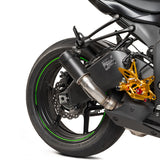 Hotbodies MGP Stinger Slip-On Exhaust, Matte Carbon, Kawasaki Ninja ZX-6R, Part 50901-2405