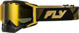 FLY RACING Zone Elite Snow Goggle, Black/Gold, 37-4110