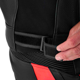 Tractech Evo D3o Jacket Blk/Flo Red Leather Md