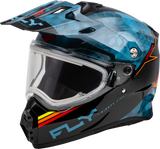 Fly Racing Trekker C/W Conceal Helmet with Electric Shield, Slate/Black/Red, XS – Part Number 73-31362XS