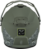 Fly Racing Trekker Granite Motorcycle Helmet Matte Sage/Grey Medium, Part Number 73-7043M