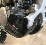 E-LINE ACCESSORIES Carbon Fiber and Kevlar Skid Plate KSP45019 for Kawasaki KX250F and KX450F