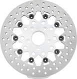 Twin Power 11.5-Inch Silver Mesh Floating Rear Rotor, Model 84-17 Big Twin Except 08-17 FLH/FLT, Part 666840