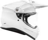 FLY Racing Trekker Solid Helmet White XS – Versatile Off-Road, Street, and Snow Helmet