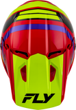 Fly Racing Youth Kinetic Scrap Motorcycle Helmet Red, Hi-Vis, Purple and Black Size Youth Small (YS) – Part 73-2008YS