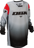 FLY RACING Youth Kinetic DBK Jersey Grey/Black/Red YXL 379-520YXL