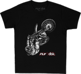 FLY RACING Youth Black YL DBK Wheelie Tee 325-00085YL