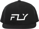Fly Racing Fly Flow Hat Black - Adjustable Snapback Cap with Curved Bill