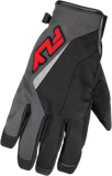 FLY RACING 2X Title Gloves Grey/Black/Red 371-0552X