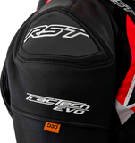 Tractech Evo D3o Jacket Blk/Flo Red Leather Md