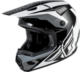 FLY Racing Kinetic Crest Helmet Black/White/Grey 2X, Part Number 73-86742X