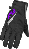 FLY RACING 2X Title Long Gloves Black/Purple 371-06192X