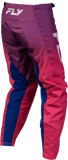 Fly Racing Women's F-16 Lift Motorcycle Pants Pink/Purple/White, Size 9/10, Part 380-83309
