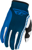 Fly Racing Lite Gloves Blue/White Small - Lightweight Race Gloves with Touch Screen Compatibility