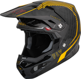 Fly Racing Youth Formula Carbon Tracer Helmet Gold/Black YL with Advanced Impact Protection