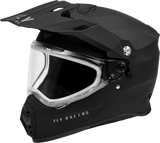 Fly Racing Trekker CW Solid Helmet with Dual Shields, Matte Black, XS