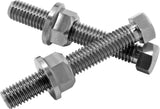 WORKS 10 x 50 mm Ti Axle Adjuster Bolts KTM/Hus 10 mm/10 mm and 13 mm Nuts 70-635