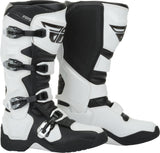 Fly Racing F5 Racing Boots White Size 9 - Durable Motocross Footwear