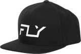 Fly Racing Fly Flow Hat Black - Adjustable Snapback Cap with Curved Bill