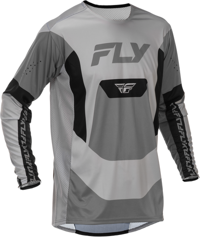 Fly Racing Lite Jersey Grey/Black Small - Advanced Ventilation and Performance Fit