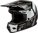 Fly Racing Youth Kinetic Scrap Helmet Black/White/Grey, Size YL, Part Number 73-2006YL