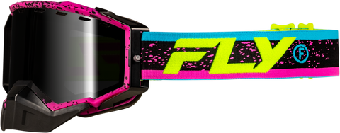 Fly Racing Zone Snow Goggle Pink/Black with Pink Mirror and Rose Lens