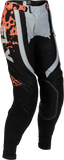 Fly Racing Women's Lite Flake Motorcycle Pants Black, Light Gray and Coral Size 11/12, Part Number 380-63011