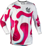 FLY RACING Medium Lite Vibe Jersey White/Pink/Blue 380-724M