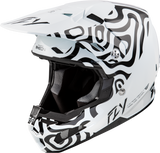 Fly Racing Formula S Carbon Abyss Helmet White/Black, Small, Part Number 73-4469S