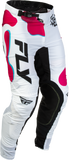 Fly Racing Lite Vibe Motorcycle Pants White/Pink/Blue, Size 38, Part 380-73438