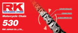 RK Chain 530-120 Natural 530 x 120-Link Motorcycle Chain