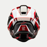 ALPINESTARS Supertech R10 Helmet - Team - Black/Carbon Red/Gloss White - Large 8200224-1352-L