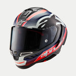 ALPINESTARS Supertech R10 Helmet - Team - Matte Black/Carbon Red Fluo/Blue - XS 8200224-1383-XS