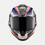 ALPINESTARS Supertech R10 Helmet - Team - Matte Black/Carbon Red Fluo/Blue - Large 8200224-1383-L