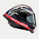 ALPINESTARS Supertech R10 Helmet - Team - Matte Black/Carbon Red Fluo/Blue - Small 8200224-1383-S